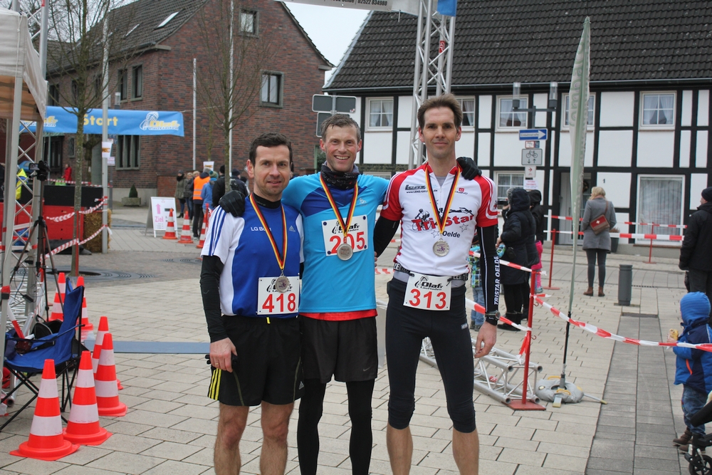 Die ersten drei über 21,1 Kilometer: (v.l.) Adam Balachowski, Mirko Stellmacher, Stefan Raulf